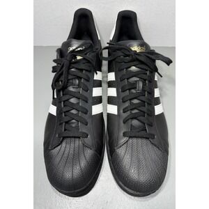Adidas Superstar Shoes Mens Size 20 Black White Leather Shell Toe B27140 Classic